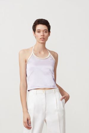 FILA Marisol Halter Tank Vests White,Womens Clothing | CA.GLAIST359